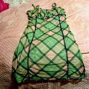 Pink green and black trendy rue 21 sundress